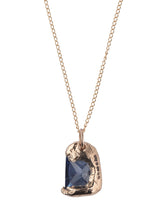 Load image into Gallery viewer, The rose pendant, blue cracked sapphire