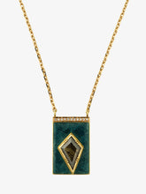 Load image into Gallery viewer, Diamond Kite Halo Petrol Enamel Necklace