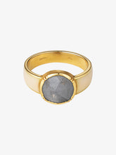 Load image into Gallery viewer, Enamel Circle Diamond Slice Ring