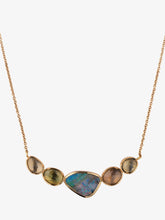 Load image into Gallery viewer, Orbit 5 Boulder Opal Sapphire Necklace