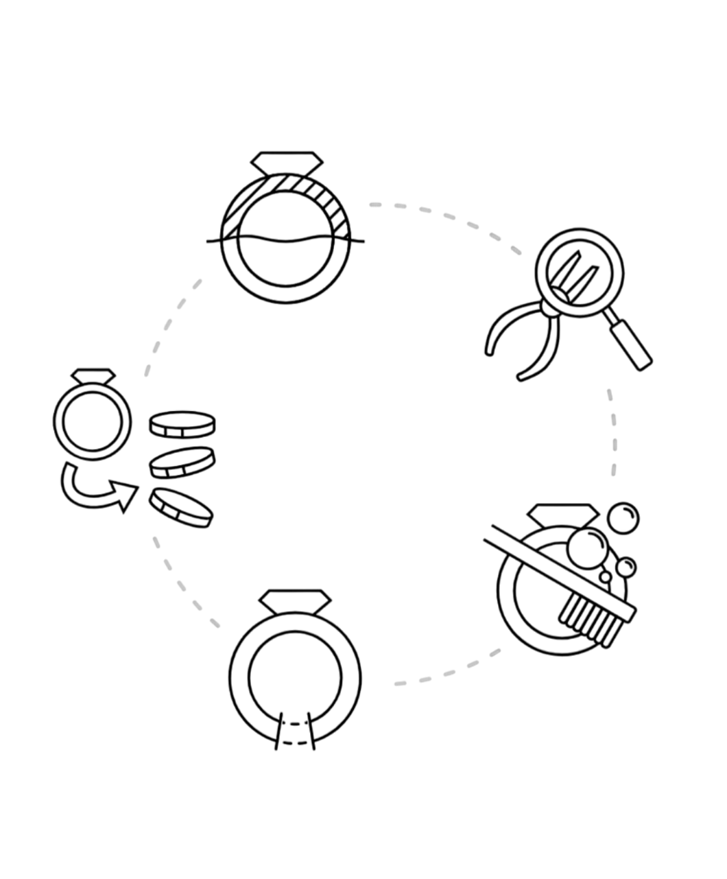 Stone replacement - supply and reset by glue