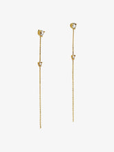 Load image into Gallery viewer, Two-step drop earrings - diamonds
