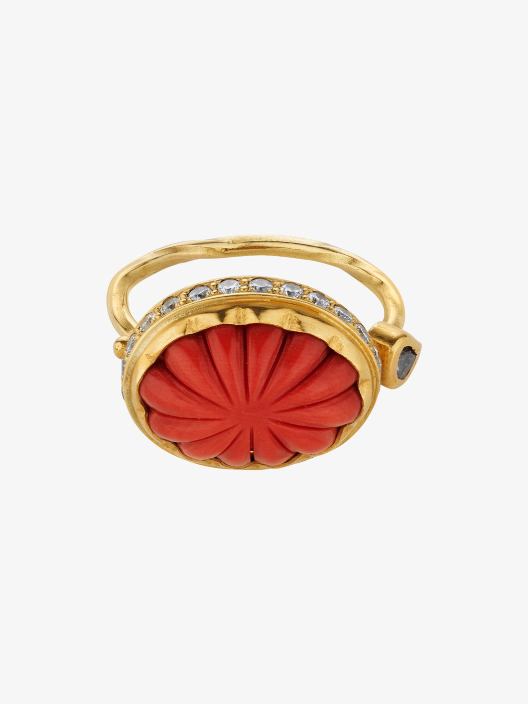 Coral cocktail ring