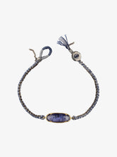 Load image into Gallery viewer, Icicle Tanzanite Silk Silver Bracelet
