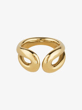 Load image into Gallery viewer, Curved Ring handcrafted in gold
