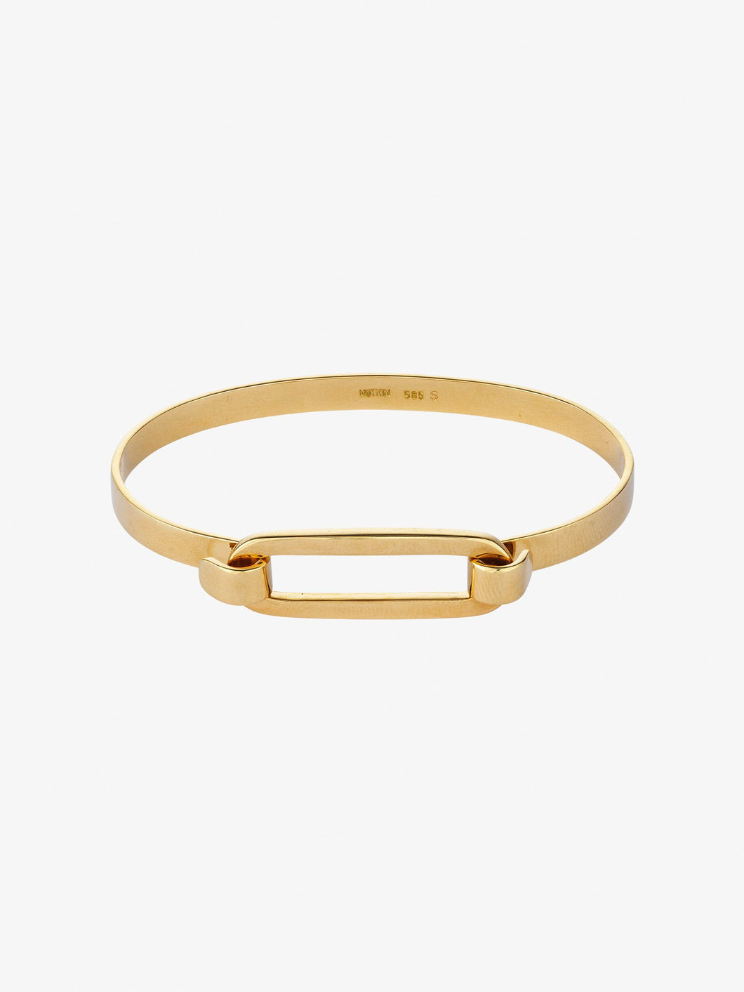 Bracelet with Oval Buckle handcrafted in gold