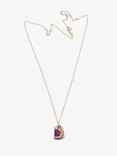Load image into Gallery viewer, The rose pendant, pink cracked sapphire
