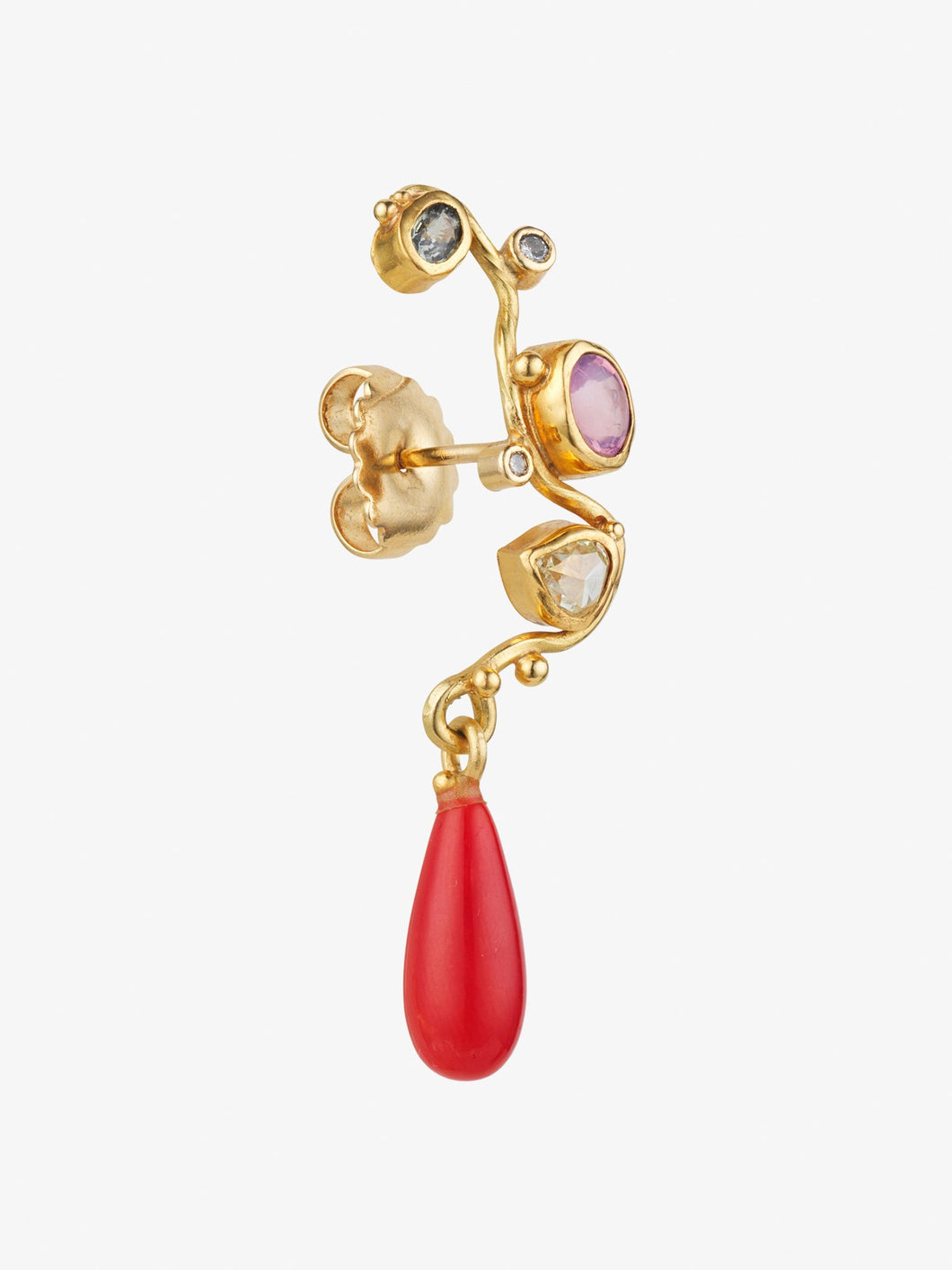 Coral seafire earring