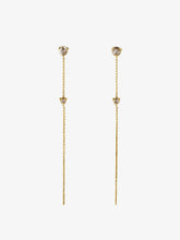 Load image into Gallery viewer, Two-step drop earrings - diamonds

