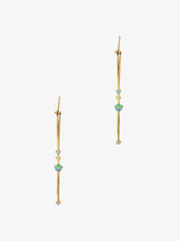 Load image into Gallery viewer, Four-step Opal hoops
