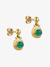 Load image into Gallery viewer, Emerald Small Bell Earrings
