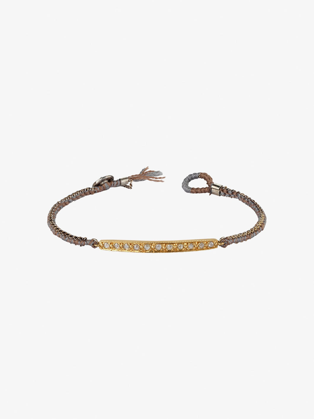 Diamond 11 Silk Silver Bracelet