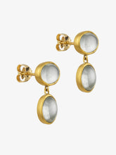 Load image into Gallery viewer, Small Mango Moonstone Amphora Earrings
