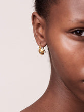 Load image into Gallery viewer, Small Diamond Bulla Hook Earrings
