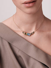 Load image into Gallery viewer, Orbit 5 Boulder Opal Sapphire Necklace
